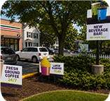 7-Eleven beverage bar roadside signage
