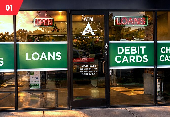 ACE Cash Express ACE Cash Express "Window Graphics"